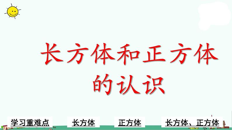 苏教版六上数学知识要点：长方体和正方体的认识（新）课件PPT第1页