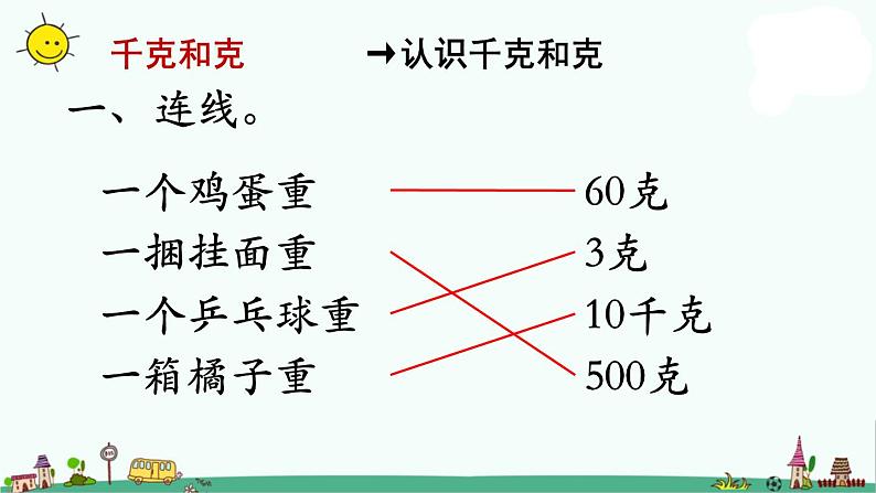 苏教版三上数学第4课时 千克和克补充练习课件PPT第3页