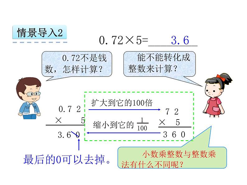 人教版五年级上册1.1 小数乘整数课件08