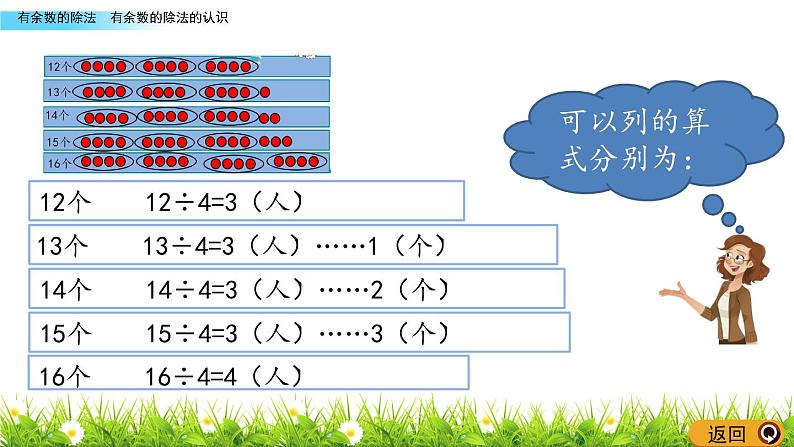 二年级下册数学课件-1.1 有余数的除法的认识 青岛版（2014秋）(共16张ppt)第8页