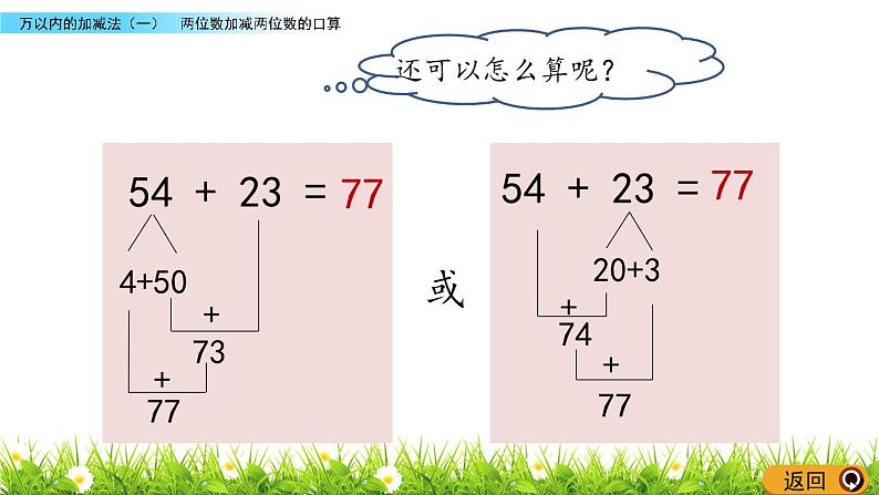 二年级下册数学课件-4.1 两位数加减两位数的口算 青岛版（2014秋）(共15张ppt)第6页