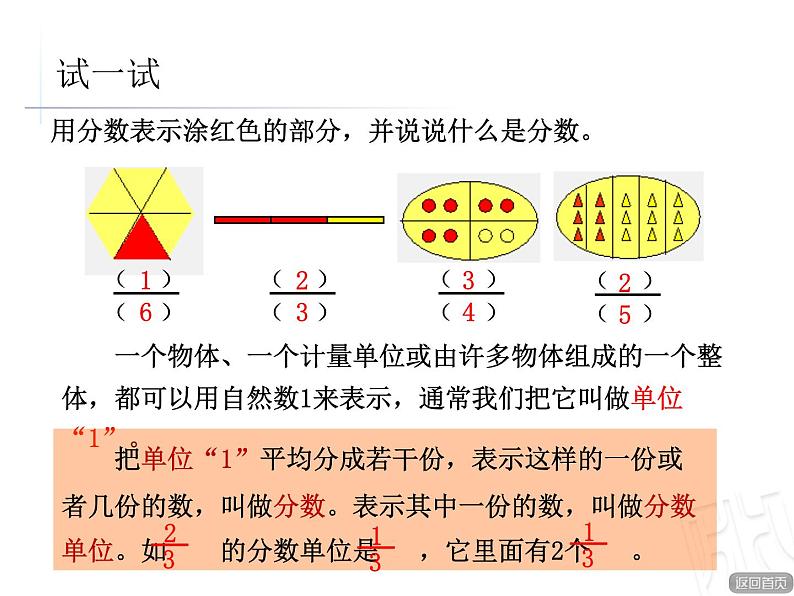 数学五年级下青岛版六三制2.1.1第1课时 分数的意义课件07