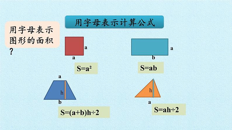 苏教版数学五年级上册 八 用字母表示数 复习 课件06