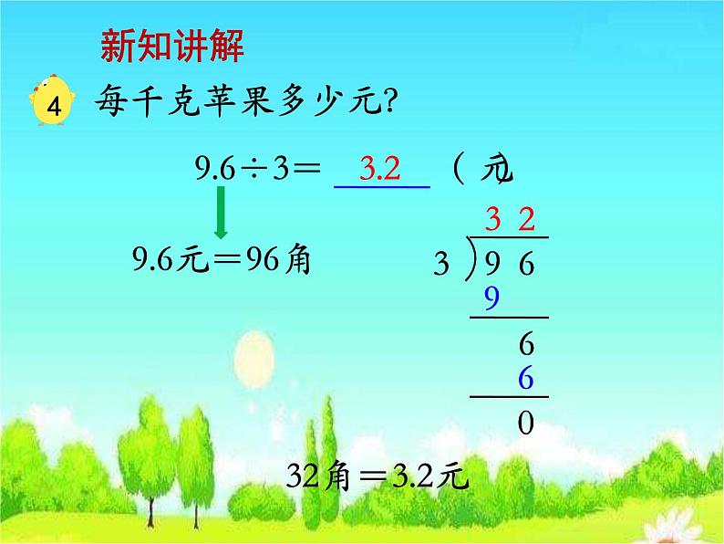 苏教版数学五年级上册 五 小数乘法和除法-除数是整数的小数除法 课件第5页