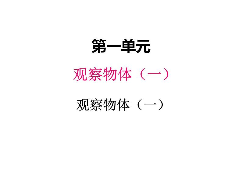 冀教版二年级上 一、1观察物体1 课件第1页