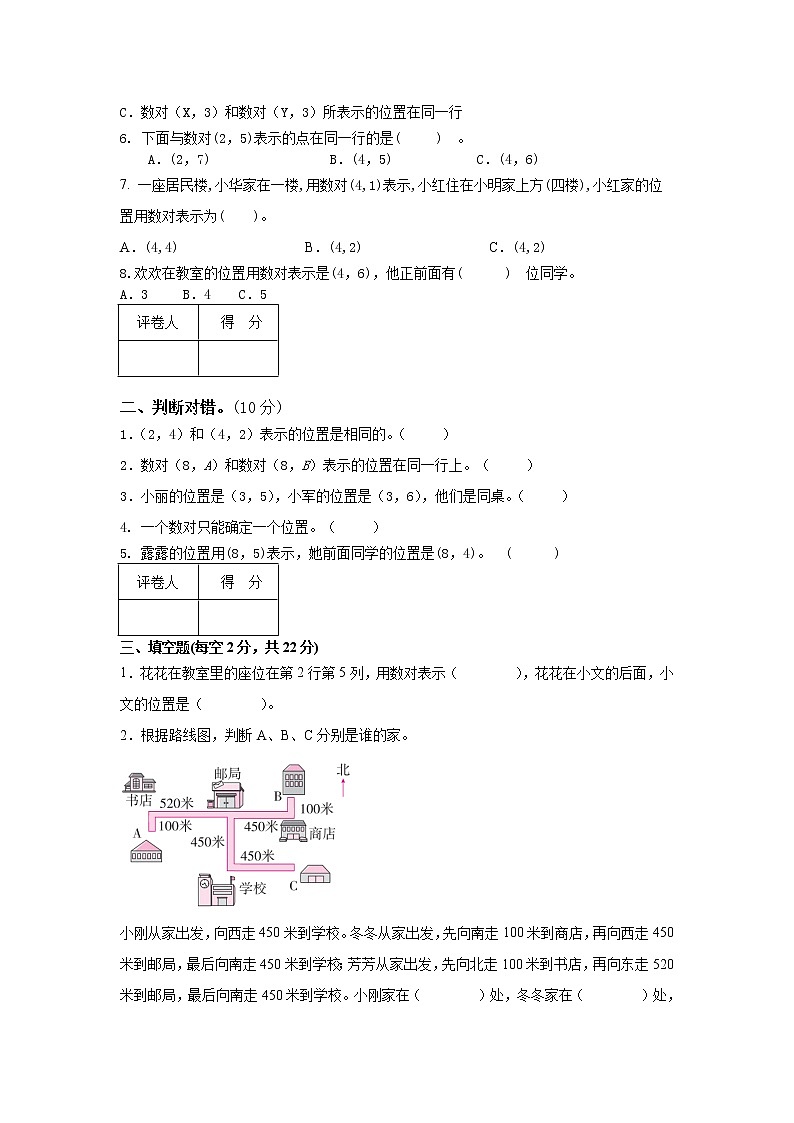 五年级上册数学人教版第二单元测试卷（含答案）02