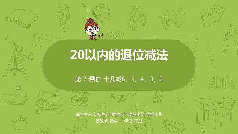 07苏教一下第1单元 20以内的退位减法课件PPT01