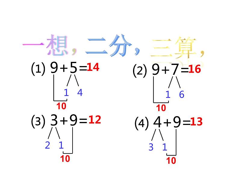 2.3 8，9的加减法（课件）-2021-2022学年数学一年级上册-西师大版  10张第4页