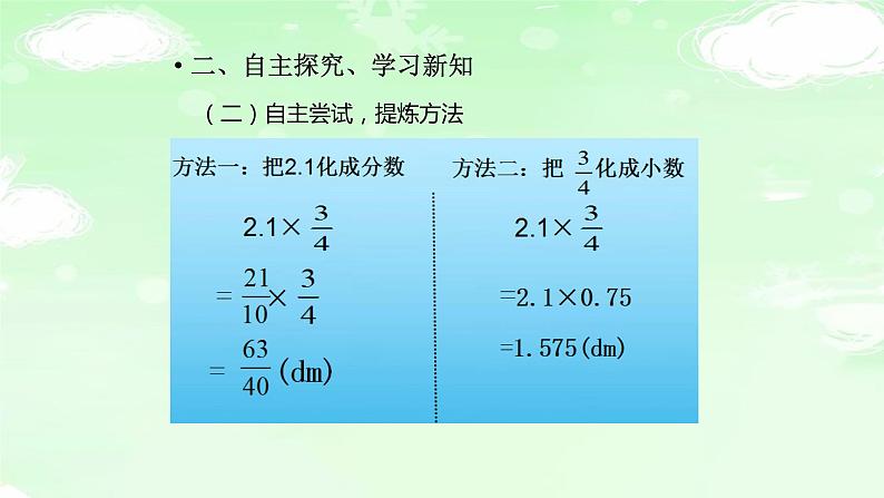 人教版六年级数学上册精品课件、精品教案和学案及达标测试6.1.5小数乘分数04