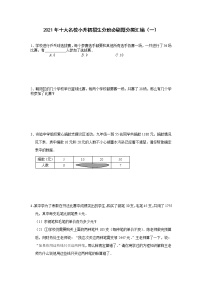 2021年十大名校小升初招生分班必刷题分类汇编（一）