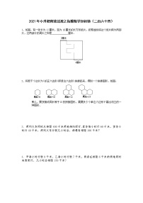 2021年小升初高效过渡之衔接数学知识链（二百六十四）练习题