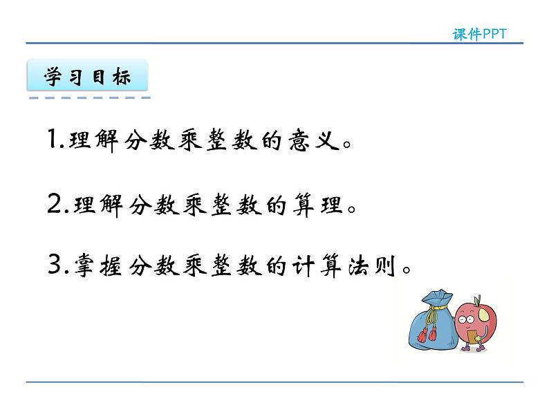 小学数学六年级上《1.1 分数乘整数》 北京版课件PPT第3页