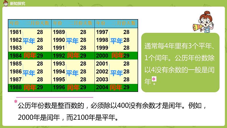 2.苏教版三下第五单元 认识平年和闰年课时课件PPT08