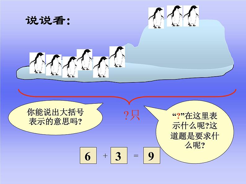 北师大版数学一年级上册 3.7可爱的企鹅(2)（课件）第4页