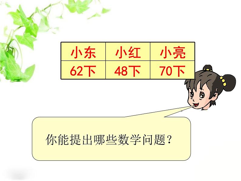 北师大版数学一年级上册 3.6 跳绳_1（课件）第3页