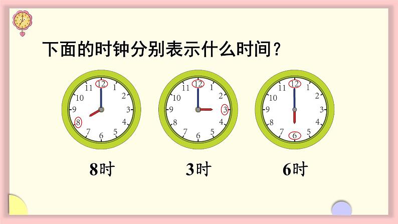 人教版一年级数学上册 7 认识整时 课件第6页