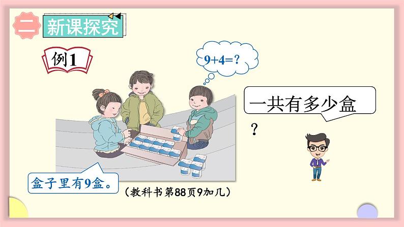 人教版一年级数学上册 8 20以内的进位加法 第1课时 9加几 课件第3页