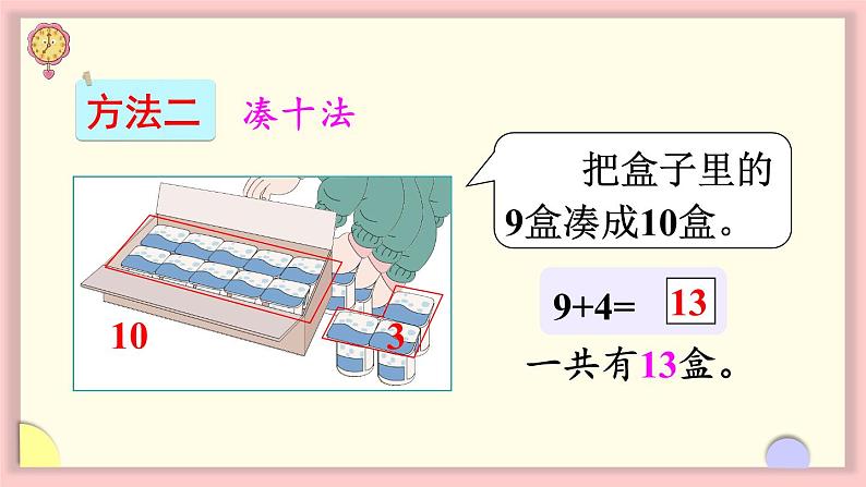 人教版一年级数学上册 8 20以内的进位加法 第1课时 9加几 课件第5页