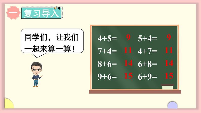 人教版一年级数学上册 8 20以内的进位加法 第4课时 5、4、3、2加几 课件第2页