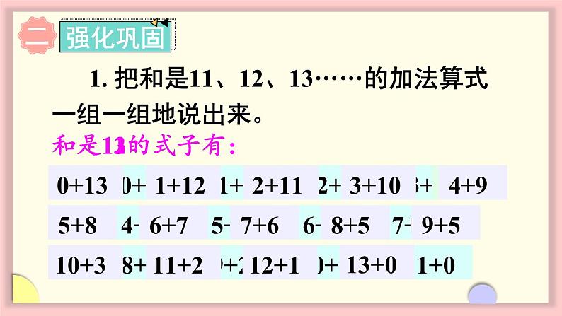 人教版一年级数学上册 8 20以内的进位加法 练习二十四 课件第6页