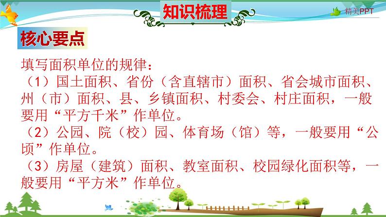 人教版 四年级数学上册 第2单元《公顷和平方千米》知识梳理（整理与复习课件）第5页