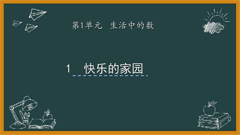 2021年北师大版一年级数学上册《1.1 快乐的家园》课件第1页