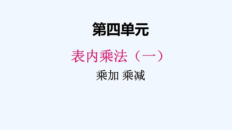 人教版二年级上册数学 四、4乘加 乘减 课件01