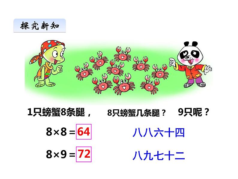 3.2 8，9的乘法口诀（18）（课件）-2021-2022学年数学二年级上册-西师大版05