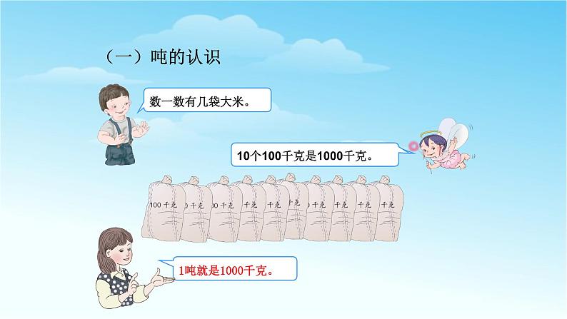 人教版三年级数学上册精品课件、精品教案和学案及达标测试3.3.6吨的认识06