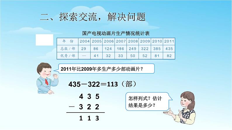 人教版三年级数学上册精品课件、精品教案和学案及达标测试3.4.4减法（1）05