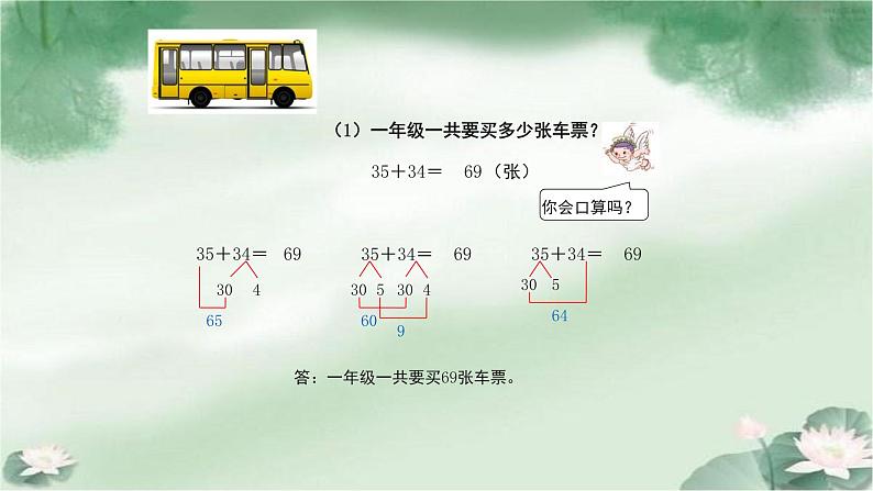 三上3.2.1口算两位数加两位数 课件第5页