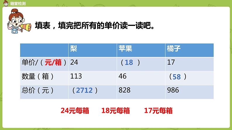 3.苏教版四下第三单元 常见的数量关系和笔算练习课件PPT05