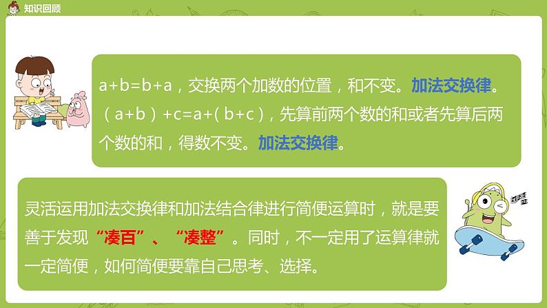 3.苏教版四下第六单元  加法运算律练习课件PPT第4页