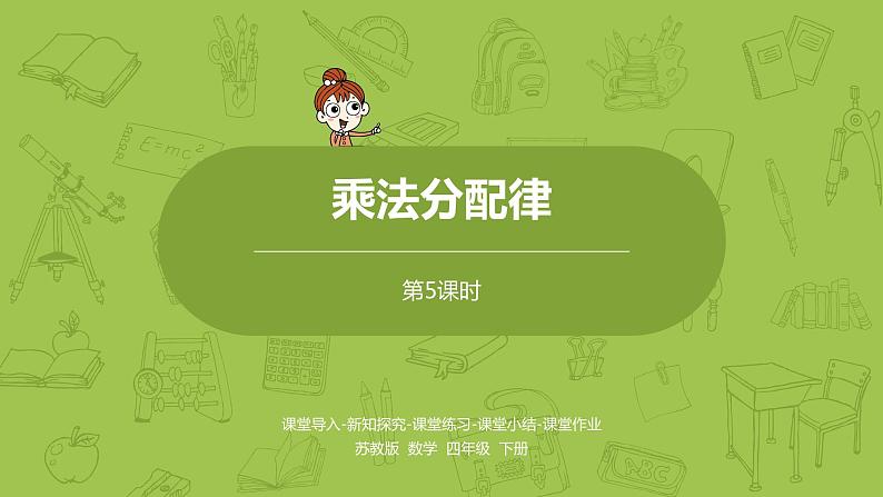5.苏教版四下第六单元  乘法分配律课件PPT01