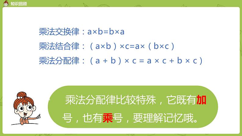 7.苏教版四下第六单元  乘法运算律练习课件PPT04