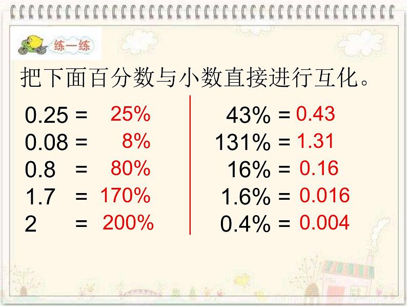 苏教版数学六年级上册 六 《百分数与小数的互化》 课件06