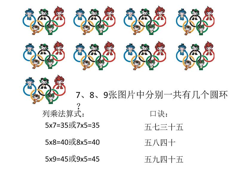 1.5 5的乘法口诀（课件）-2021-2022学年数学二年级上册-西师大版04