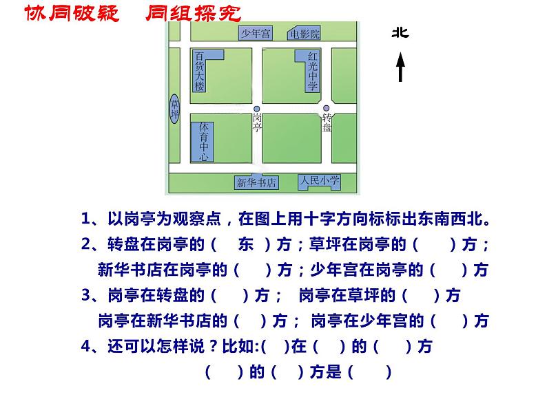 3.1 东、南、西、北（课件）-2021-2022学年数学三年级上册-西师大版 (1)第8页