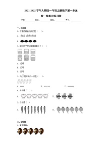 数学一年级上册数一数复习练习题