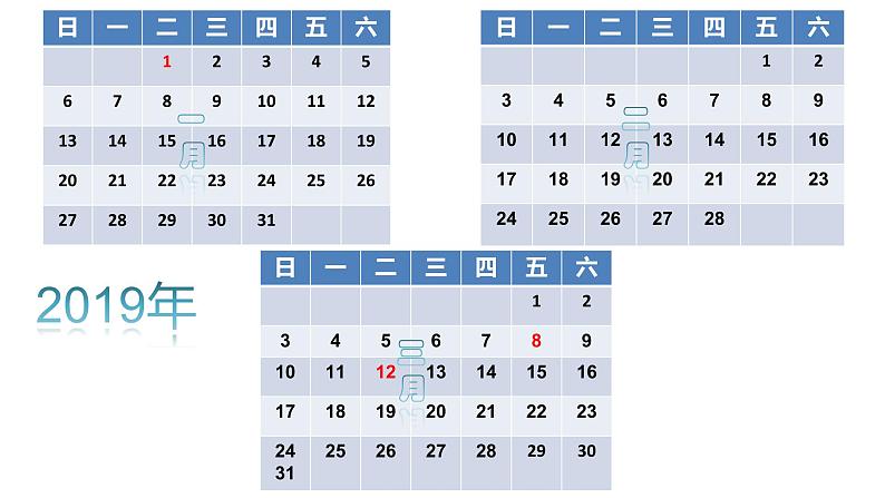 西师大版三年级数学上册 综合与实践-做一个家庭年历课件PPT06