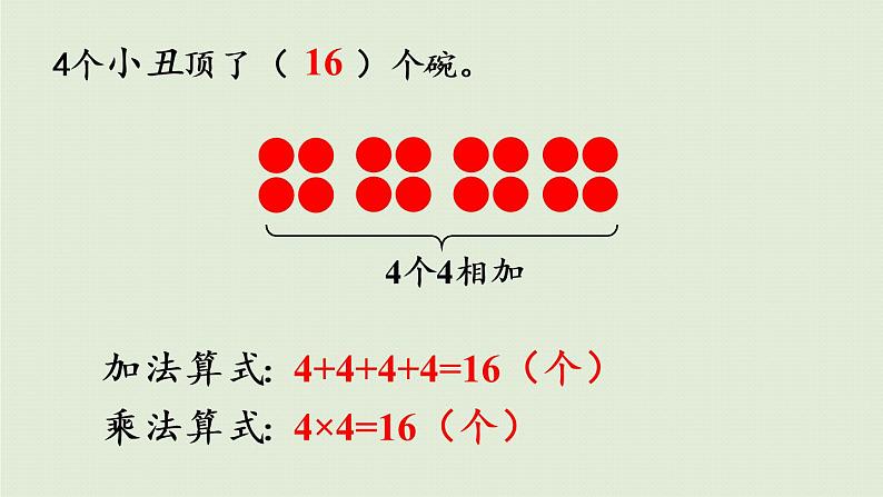 4.青岛版二上第二单元第4课时 4的乘法口诀课件PPT第8页