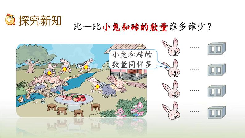 新人教版一年级数学上册1准备课1.2比多少PPT课件第4页