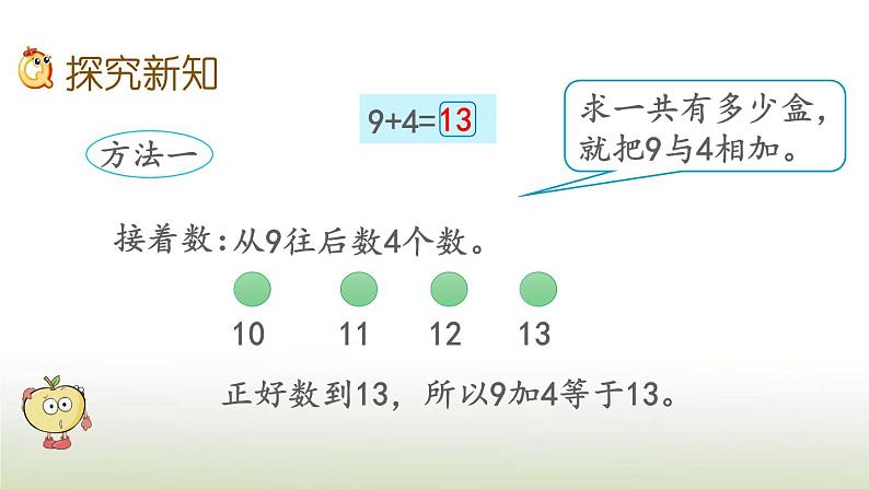 新人教版一年级数学上册820以内的进位加法8.19加几PPT课件第3页