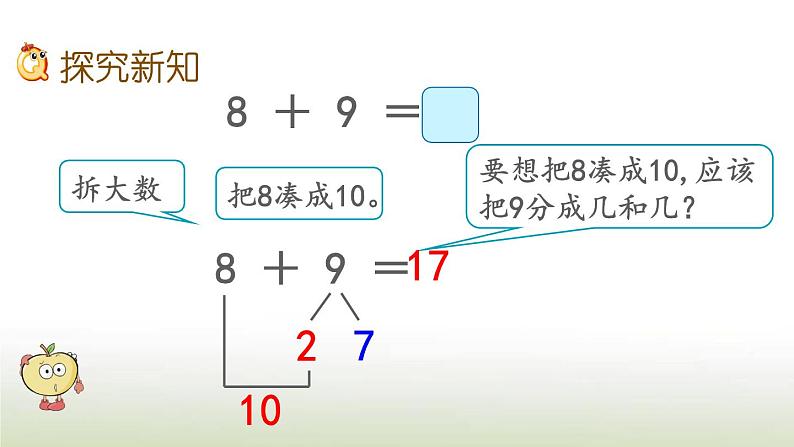 新人教版一年级数学上册820以内的进位加法8.4加法的计算方法PPT课件第3页