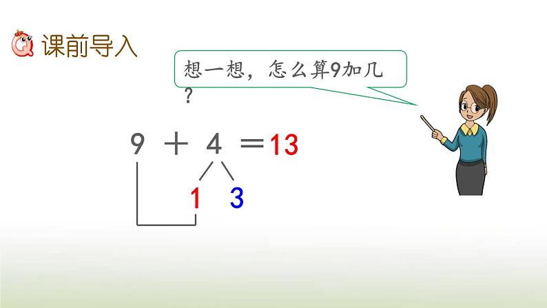 新人教版一年级数学上册820以内的进位加法8.3876加几PPT课件02