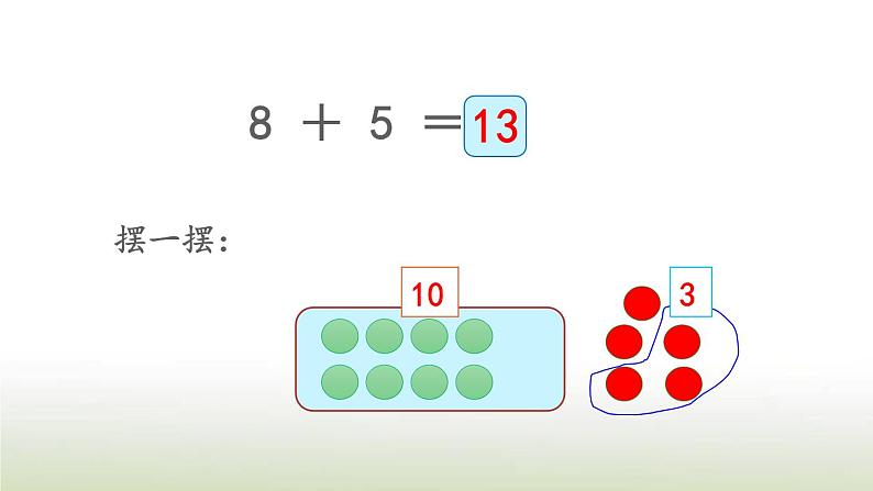 新人教版一年级数学上册820以内的进位加法8.3876加几PPT课件04