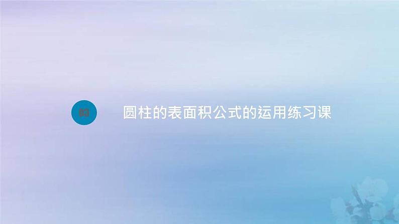 新人教版六年级数学下册3圆柱与圆锥3圆柱的表面积公式的运用练习课课件第1页