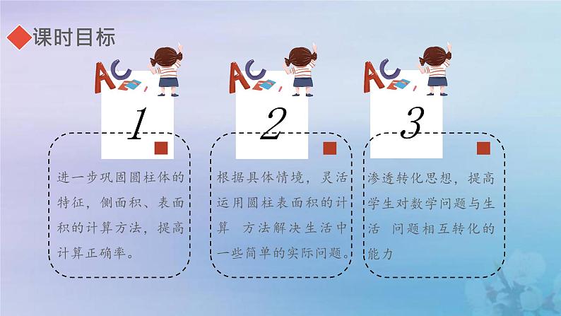 新人教版六年级数学下册3圆柱与圆锥3圆柱的表面积公式的运用练习课课件第2页