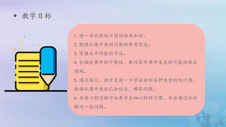 新人教版六年级数学下册6整理与复习19统计与概率练习课课件02