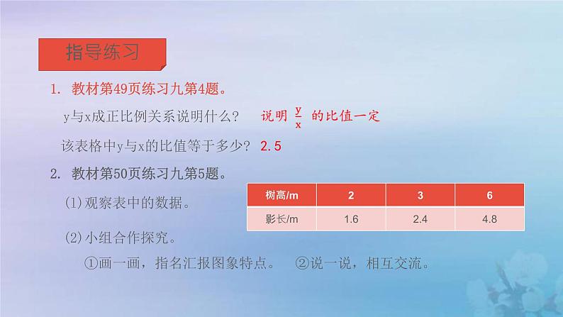 新人教版六年级数学下册4比例7正反比例的练习课课件05